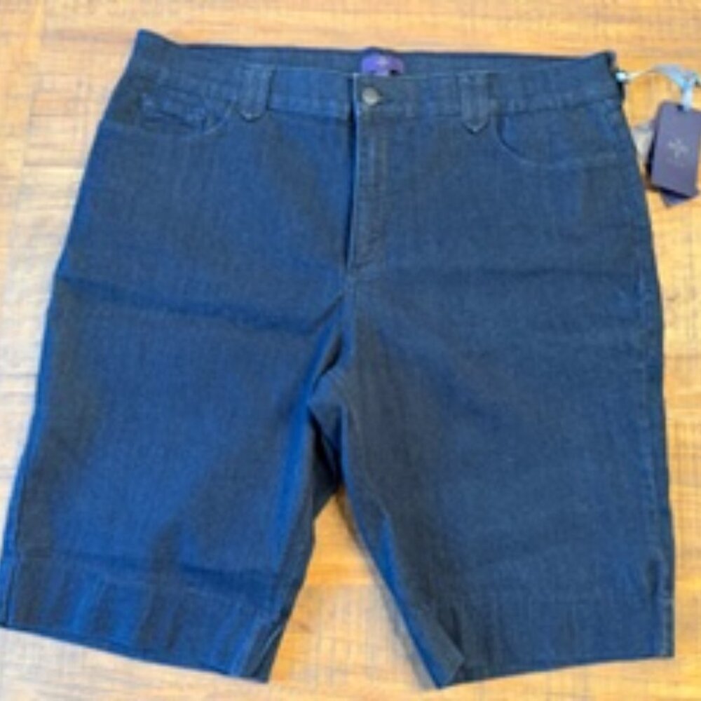 NYDJ Bermuda Dark Wash Shorts 16W NWT